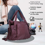 100% echte Leder Handtasche RFID Schutz, 43x28x7,5 cm, Braun