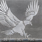 Handgefertigtes, Aluminium-Schmuckkästchen, silber, Adlerprägung