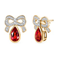 Labor Padparadscha Saphir und Zirkon Ohrringe - 5,23 ct.