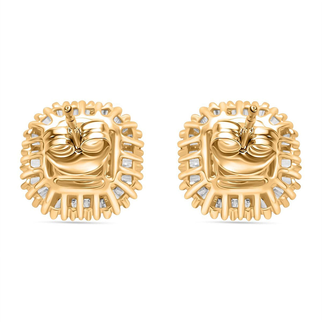 AAA Gelber Saphir, Weißer Diamant Ohrringe, AGI zertifiziert und geprüft, 585 Gelb Gold ca. 2.44 ct