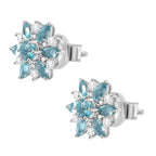 AA Lagunen Apatit Ohrringe 925 Silber rhodiniert ca. 2.05 ct