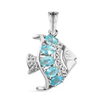SEA LIFE KOLLEKTION - AA Lagunen Apatit Anhänger 925 Silber rhodiniert ca. 1.00 ct