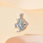 SEA LIFE KOLLEKTION - AA Lagunen Apatit Anhänger 925 Silber rhodiniert ca. 1.00 ct