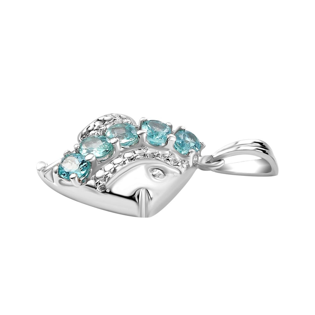 SEA LIFE KOLLEKTION - AA Lagunen Apatit Anhänger 925 Silber rhodiniert ca. 1.00 ct
