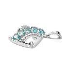 SEA LIFE KOLLEKTION - AA Lagunen Apatit Anhänger 925 Silber rhodiniert ca. 1.00 ct