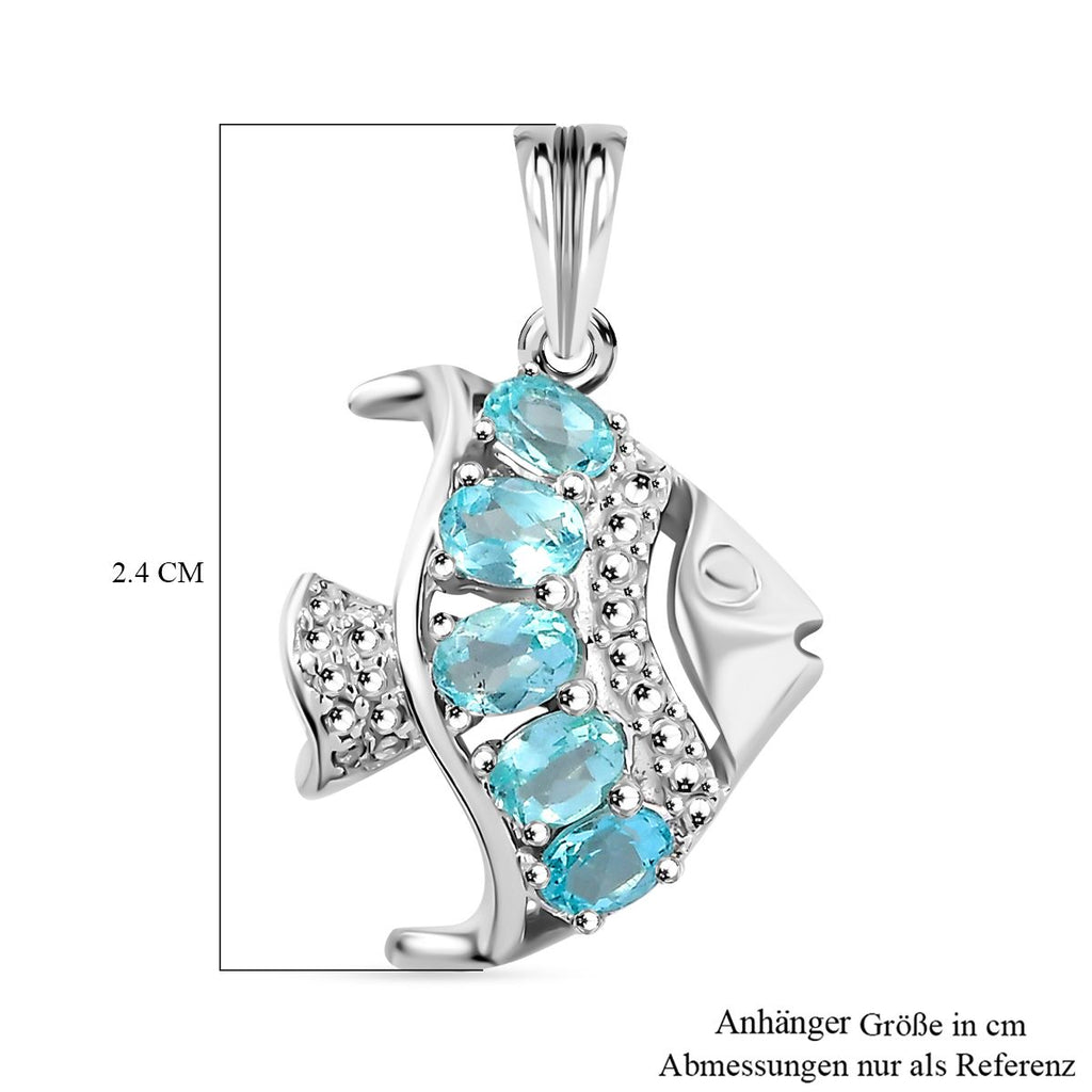 SEA LIFE KOLLEKTION - AA Lagunen Apatit Anhänger 925 Silber rhodiniert ca. 1.00 ct