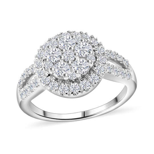 Zirkonia Ring 925 Silber rhodiniert (Größe 19.00) 2.43 ct