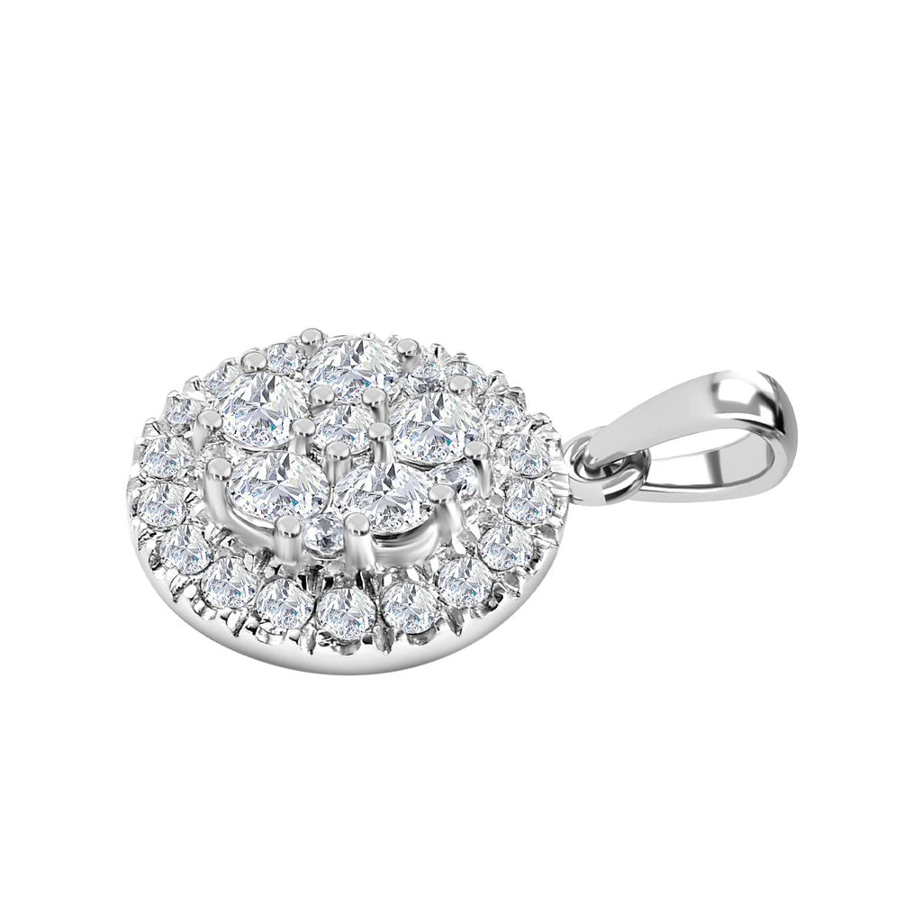 J Francis gefertigt mit SWAROVSKI Zirkonia Anhänger 925 Silber rhodiniert