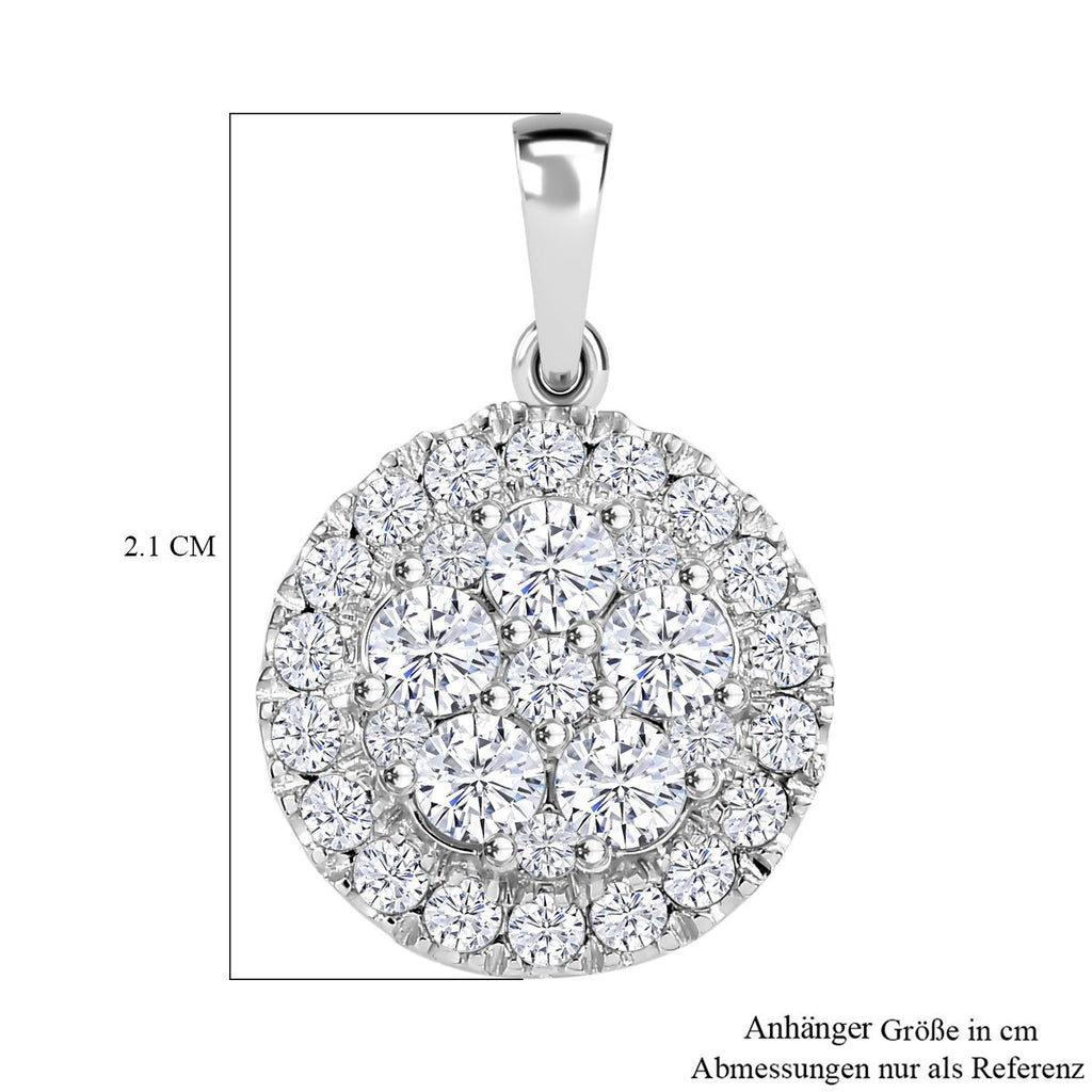 J Francis gefertigt mit SWAROVSKI Zirkonia Anhänger 925 Silber rhodiniert