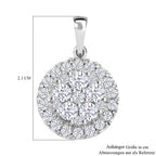 J Francis gefertigt mit SWAROVSKI Zirkonia Anhänger 925 Silber rhodiniert
