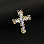 J Francis gefertigt mit SWAROVSKI Zirkonia Anhänger 925 Silber platiniert und vergoldet