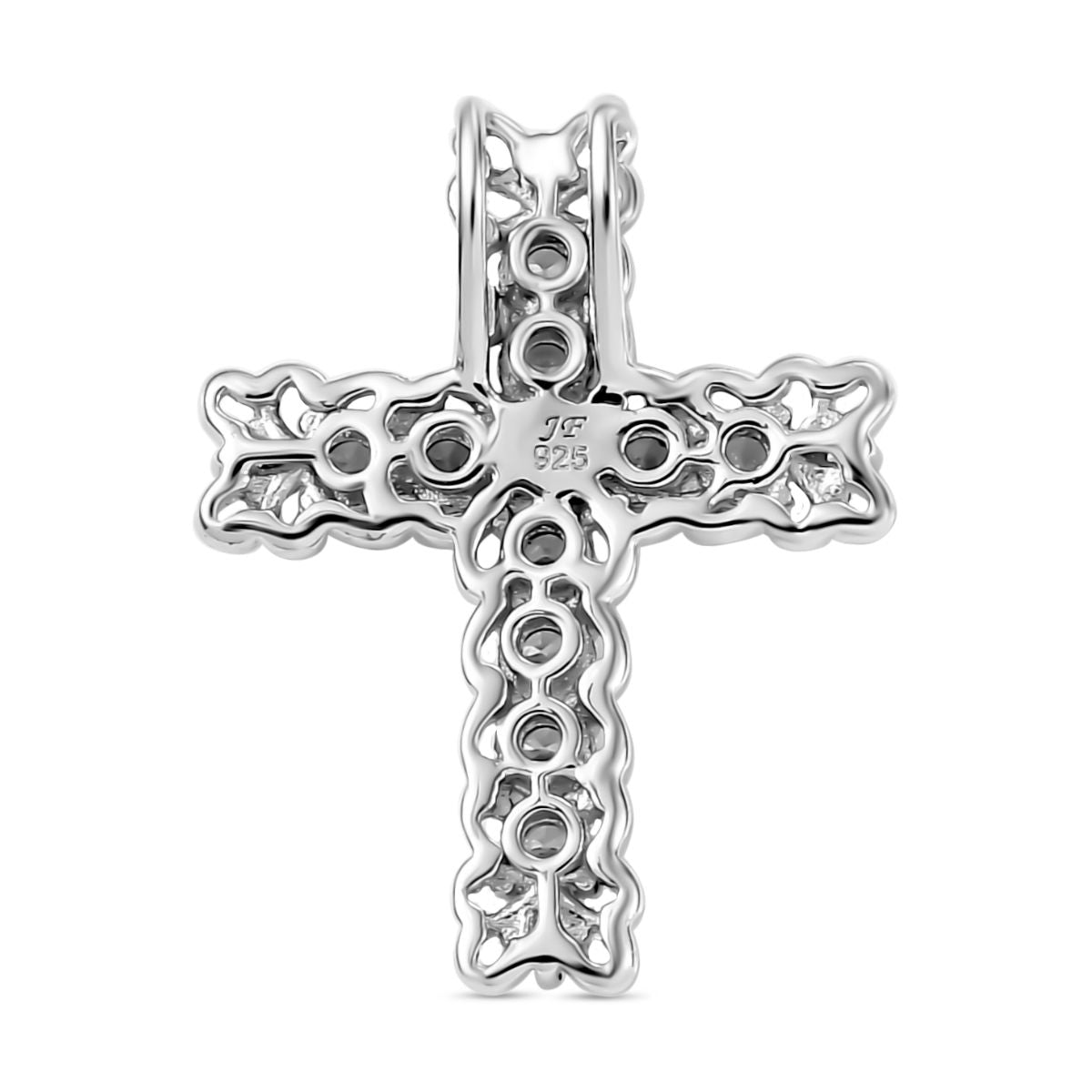 J Francis gefertigt mit SWAROVSKI Zirkonia Anhänger 925 Silber platiniert und vergoldet