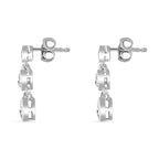 J Francis gefertigt mit SWAROVSKI Zirkonia Ohrringe 925 Silber rhodiniert