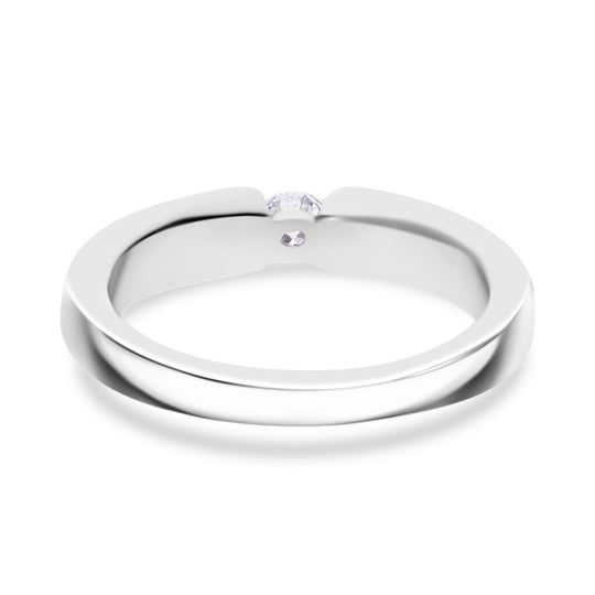 LUXURIANT DIAMOND - Lab Grown Diamant VS-EF Ring 925 Silber platiniert (Größe 17.00) ca. 0.15 ct