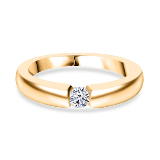 LUXURIANT DIAMOND - Lab Grown Diamant VS-EF Ring 925 Silber platiniert (Größe 17.00) ca. 0.15 ct