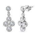Zirkonia Ohrringe 925 Silber rhodiniert