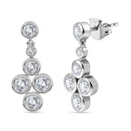 Zirkonia Ohrringe 925 Silber rhodiniert