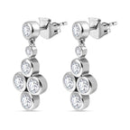 Zirkonia Ohrringe 925 Silber rhodiniert
