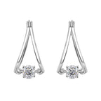 J Francis gefertigt mit SWAROVSKI Zirkonia Ohrringe 925 Silber platiniert