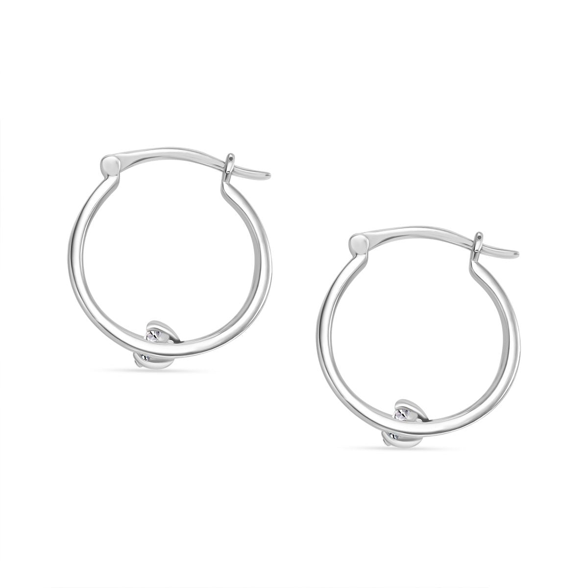 J Francis gefertigt mit SWAROVSKI Zirkonia Ohrringe 925 Silber platiniert
