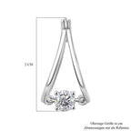J Francis gefertigt mit SWAROVSKI Zirkonia Ohrringe 925 Silber platiniert