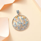 SEA LIFE KOLLEKTION - AA Lagunen Apatit Anhänger 925 Silber Rhodiniert und 750 Gelbgold Vermeil ca. 1.87 ct