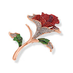 Mehrfarbiger Kristall Brosche Std Rose