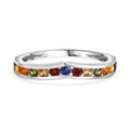 Lustro Stella Mehrfarbiger Zirkonia Ring 925 Silber (Größe 16.00)