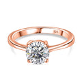 Moissanit Ring 925 Silber rosévergoldet (Größe 16.00) ca. 1,18 ct