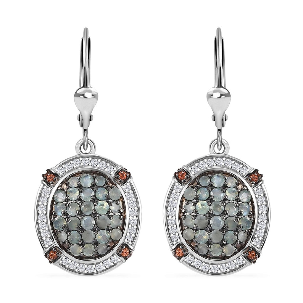 Alexandrit Ohrringe 925 Silber rhodiniert ca. 2.54 ct
