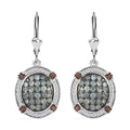 D'Joy AA Alexandrit, Kaffee und weiße Zirkon Ohrringe - 2,54 ct.