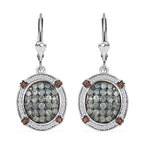 Alexandrit Ohrringe 925 Silber rhodiniert ca. 2.54 ct