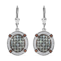 Alexandrit Ohrringe 925 Silber rhodiniert ca. 2.54 ct