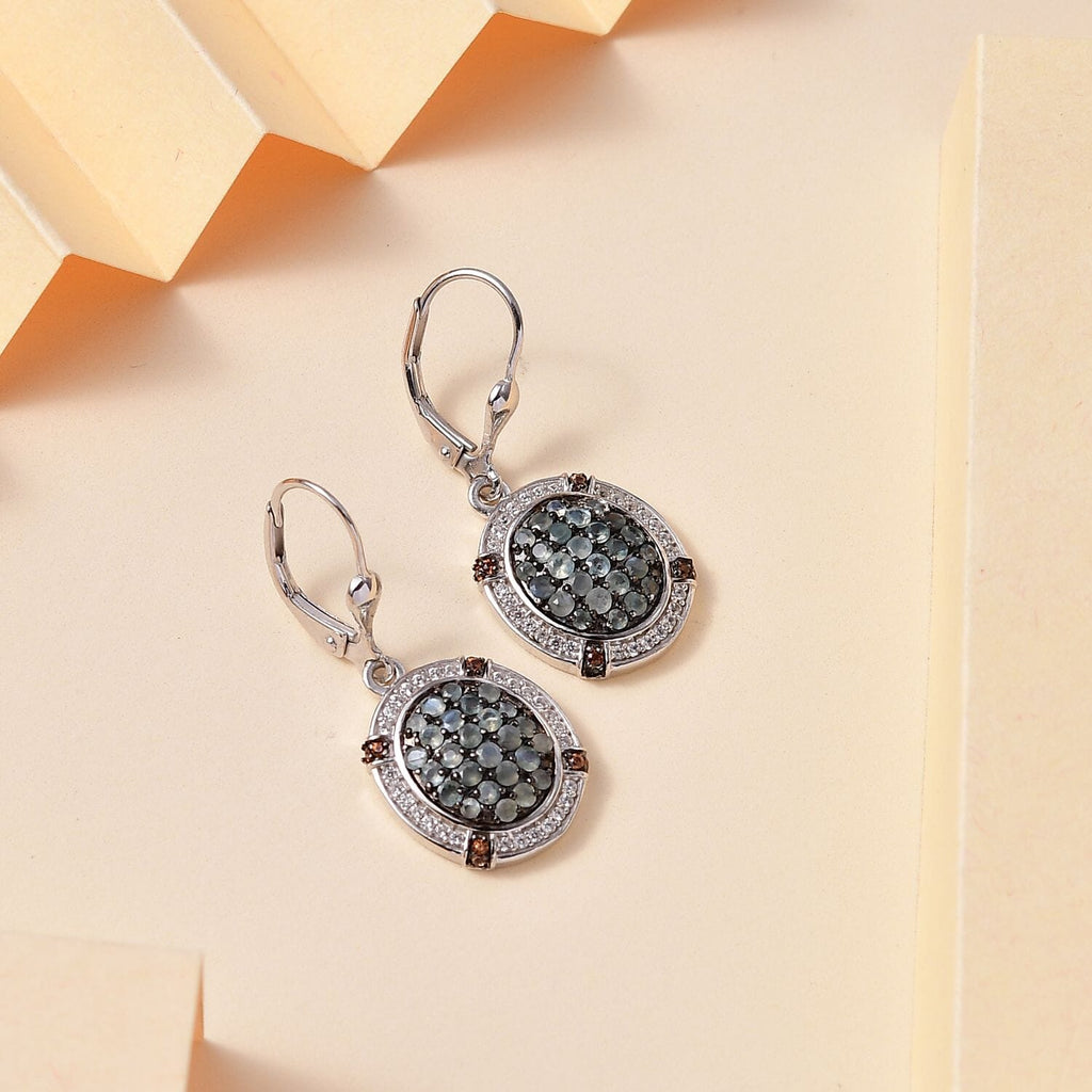 Alexandrit Ohrringe 925 Silber rhodiniert ca. 2.54 ct