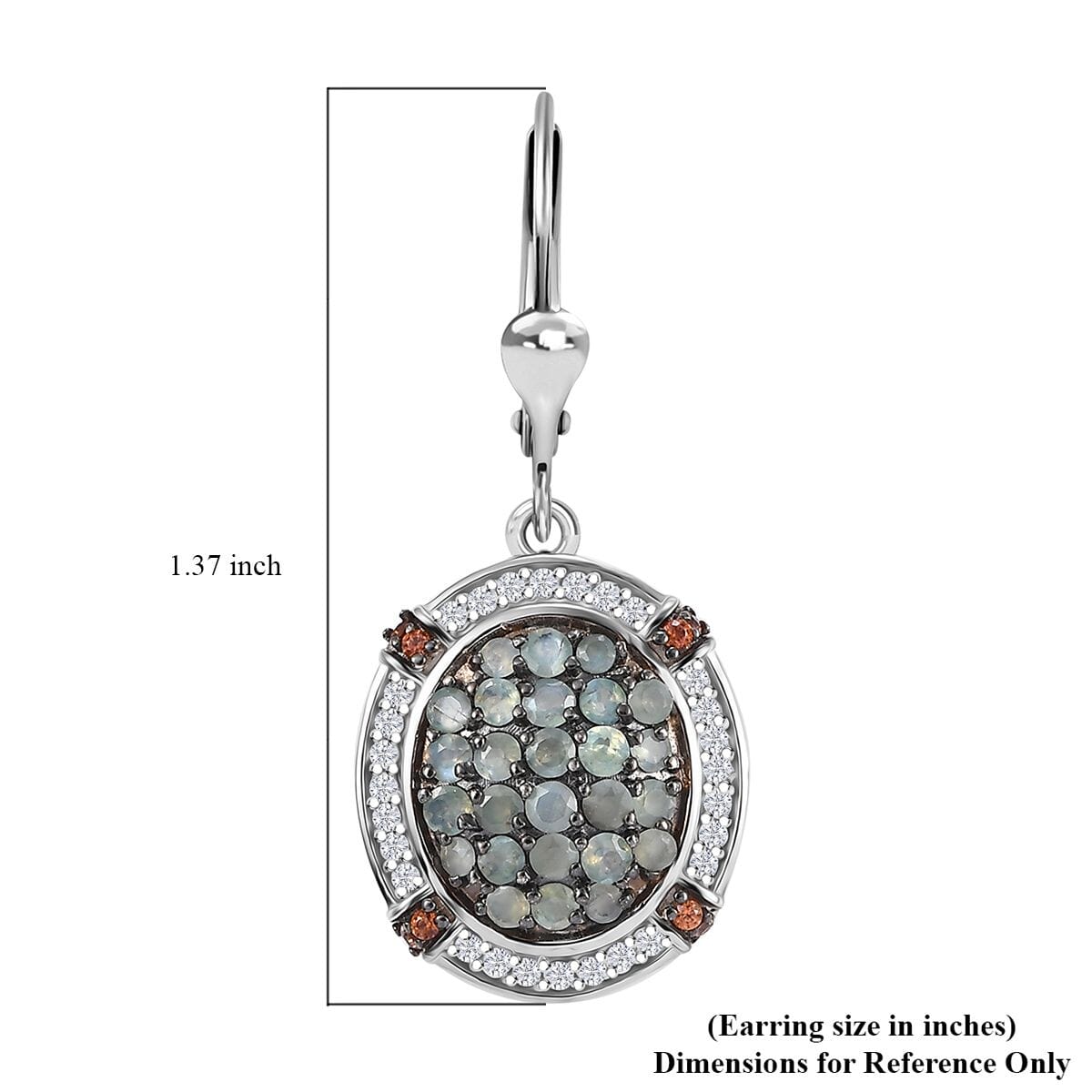 Alexandrit Ohrringe 925 Silber rhodiniert ca. 2.54 ct