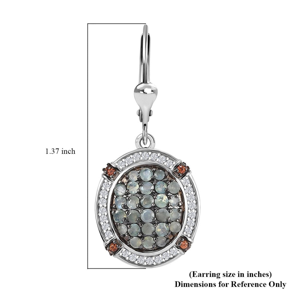 Alexandrit Ohrringe 925 Silber rhodiniert ca. 2.54 ct