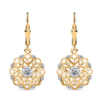 Moissanit Ohrringe 925 Silber 750 Gelbgold Vermeil