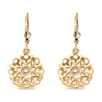 Moissanit Ohrringe 925 Silber 750 Gelbgold Vermeil