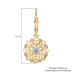 Moissanit Ohrringe 925 Silber 750 Gelbgold Vermeil