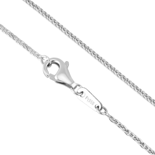 Signature Collection - Premium 950 Platin Spiga Kette ca. 50 cm ca. 2,89g