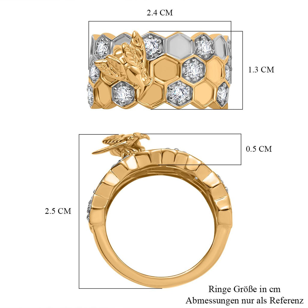 Rhodiniert und 750 Gelbgold Vermeil