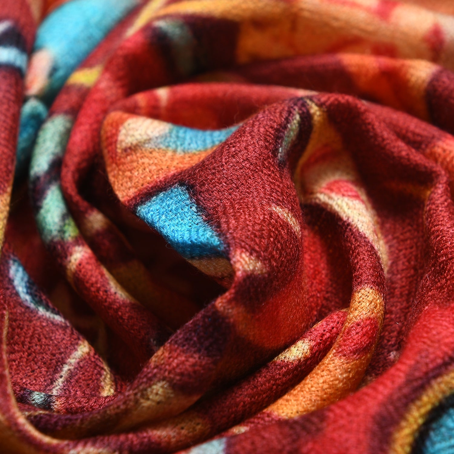 Rotwein Paisley Druck