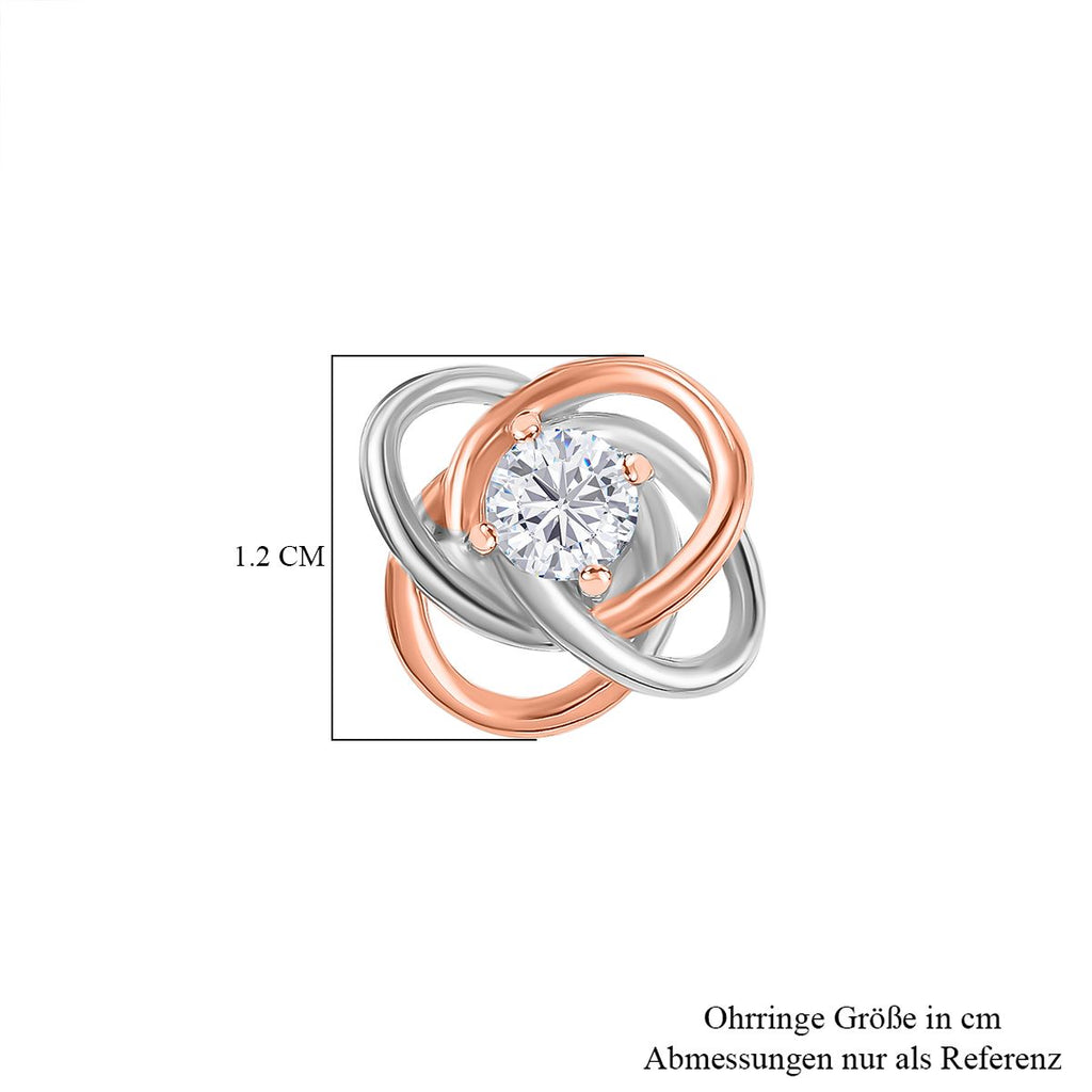 Moissanit Ohrringe 925 Silber rhodiniert ca. 0,47 ct.