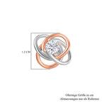 Moissanit Ohrringe 925 Silber rhodiniert ca. 0,47 ct.