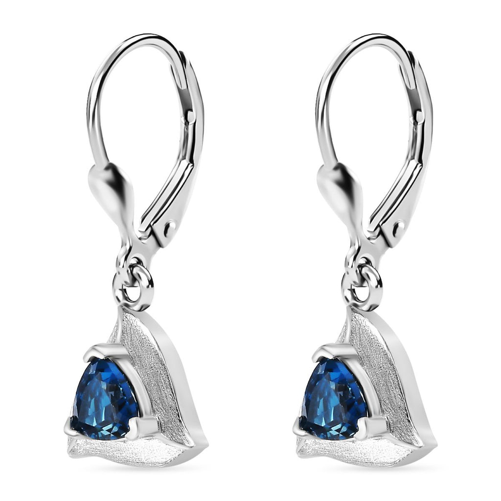 AA London Blau Topas Ohrringe 925 Silber rhodiniert ca. 1.15 ct