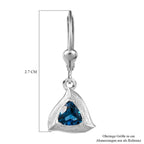 AA London Blau Topas Ohrringe 925 Silber rhodiniert ca. 1.15 ct
