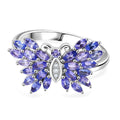 Tansanit Ring 925 Silber rhodiniert (Größe 18.00) ca. 2.23 ct