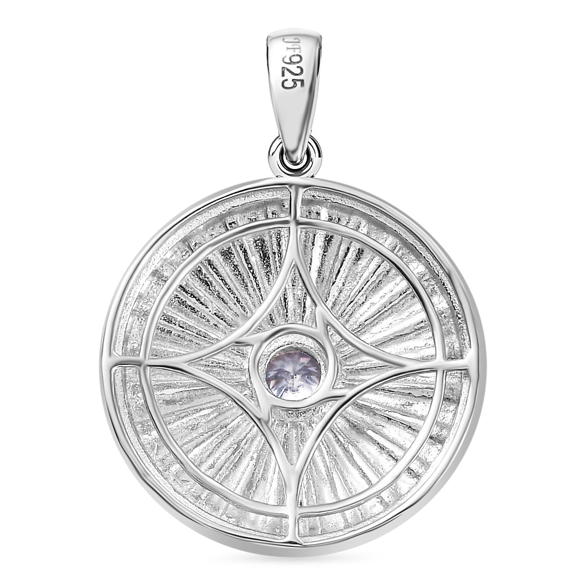 Zirkonia Anhänger 925 Silber rhodiniert 0.45 ct