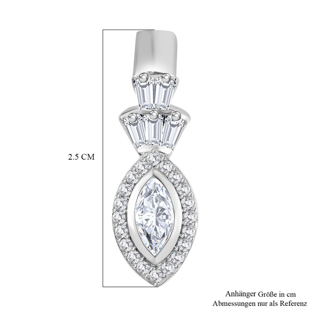 J Francis gefertigt mit SWAROVSKI - Zirkonia Anhänger 925 Silber rhodiniert