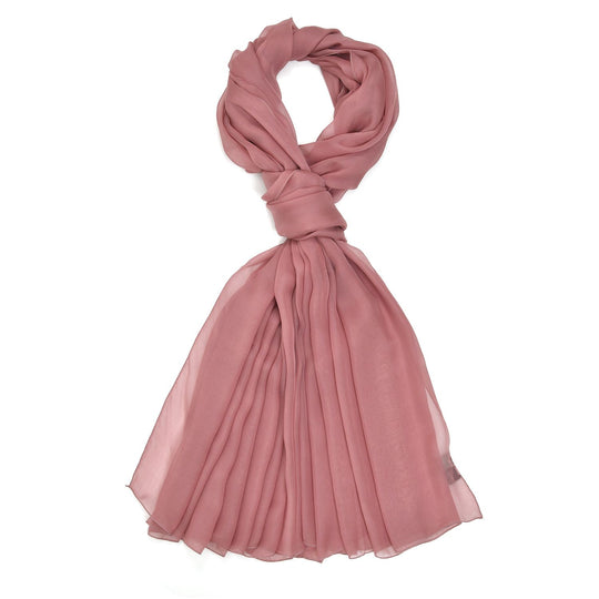 LA MAREY - 100% Maulbeeren-Seidenschal, Chiffon, 135x200 cm, Grün